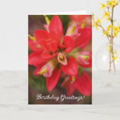 Carte d'anniversaire du Fleur sauvage indien Paint (Fleur jaune)