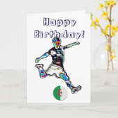 Carte d'anniversaire du football en Algérie (Fleur jaune)