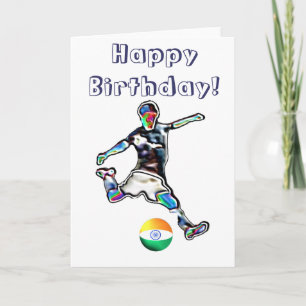 Carte d'anniversaire du football indien
