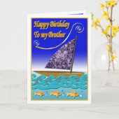 Carte d'anniversaire du frère (Fleur jaune)