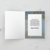 Carte d'anniversaire du frère avec Grand Héron ble (Intérieur)