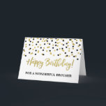 Carte d'anniversaire du Frère Confetti Noir Or<br><div class="desc">Le Parlement européen a adopté ce rapport par 559 voix pour,  12 contre et 15 abstentions.</div>