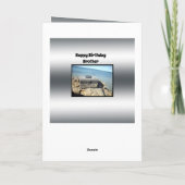 Carte d'anniversaire du frère du thème de la pêche (Dos)