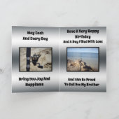 Carte d'anniversaire du frère du thème de la pêche (Intérieur)