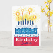 Carte d'anniversaire du frère patriotique (Fleur jaune)