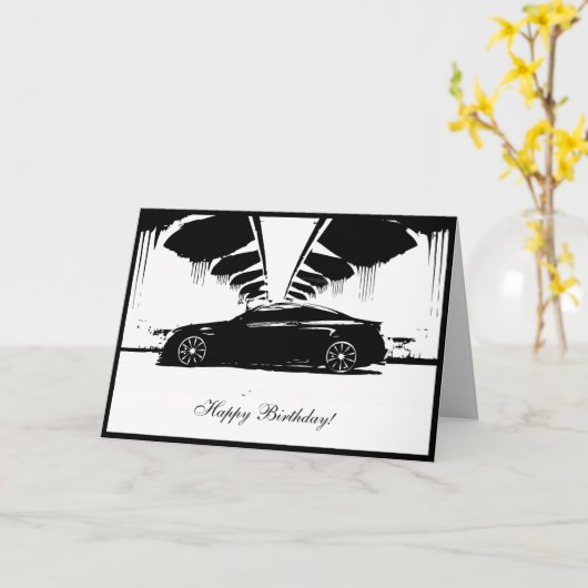Carte d'anniversaire du G37 Coupe (Fleur jaune)