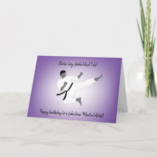 Carte d'anniversaire du garçon Martial Arts