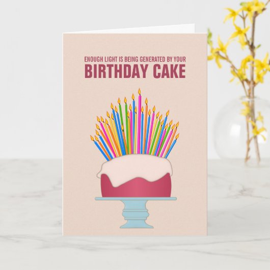 Carte d'anniversaire du gâteau d'anniversaire écoé (Fleur jaune)