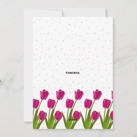 Carte d'anniversaire du gâteau rose (Dos)