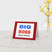 Carte d'anniversaire du grand patron (Fleur jaune)