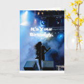 Carte d'Anniversaire du guitariste en métal lourd  (Fleur jaune)