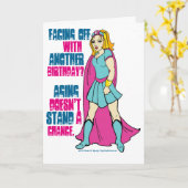 Carte d'anniversaire du héros du livre de bande de (Fleur jaune)