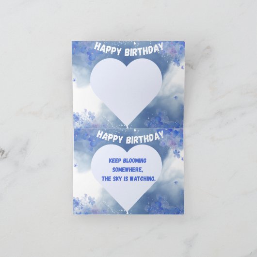 Carte d'anniversaire du jardin céleste (Intérieur)