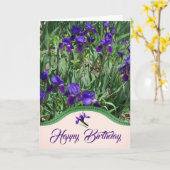 Carte d'anniversaire du jardin de fleurs d'iris vi (Fleur jaune)