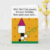 Carte d'anniversaire du jeu de mots croisés PERSON (Fleur jaune)