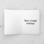 Carte d'anniversaire du joli Dragon vert (Intérieur)