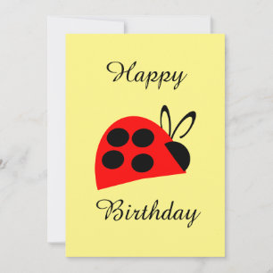 Carte d'anniversaire du joli Red Ladybug
