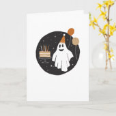 Carte d'anniversaire du jote fantôme (Fleur jaune)