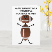 Carte d'anniversaire du joueur de football (Fleur jaune)