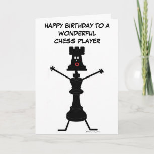 Carte d'anniversaire du joueur d'échecs