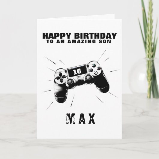 Carte d'anniversaire du joueur personnalisé (Devant)