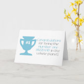 Carte d'anniversaire du jour de père de mari du (Fleur jaune)