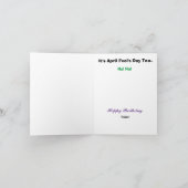 Carte d'anniversaire du jour du fou d'avril (Intérieur)