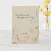 Carte d'anniversaire du jour férié (Fleur jaune)