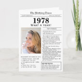 Carte d'anniversaire du journal 1978 (Devant)