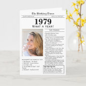 Carte d'anniversaire du journal 1979 (Fleur jaune)