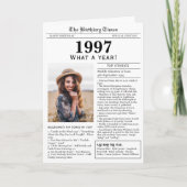 Carte d'anniversaire du journal 1997 (Devant)