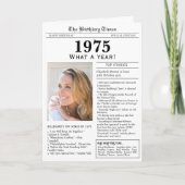 Carte d'anniversaire du journal de 1975 (Devant)