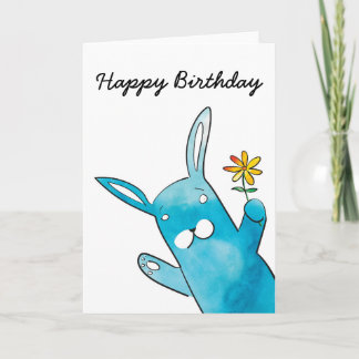Carte d'anniversaire du lapin