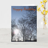 carte d'anniversaire du lever du soleil (Fleur jaune)