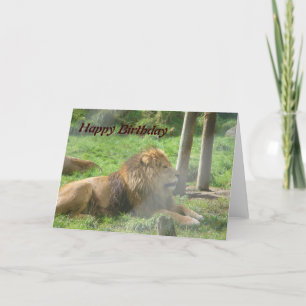 Carte d'anniversaire du lion