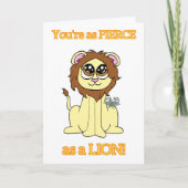 Carte d'anniversaire du lion (Devant)