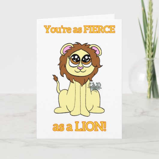 Carte d'anniversaire du lion (Devant)