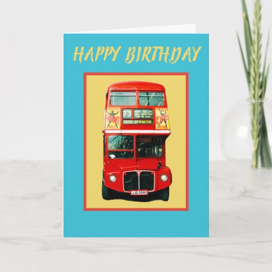 Carte d'anniversaire du London Bus (Devant)