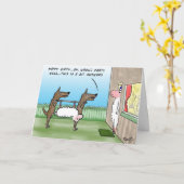 Carte d'anniversaire du loup (Fleur jaune)