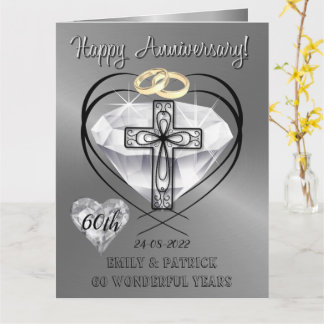 Carte d'anniversaire du Mariage Christian Diamond