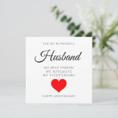 Carte d'anniversaire du Mariage du mari personnali (Debout devant)