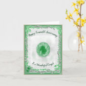 Carte d'anniversaire du Mariage Emerald (Fleur jaune)
