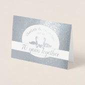 Carte d'anniversaire du mariage en platine 70e cou (Devant)