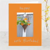 CARTE D'ANNIVERSAIRE DU MEILLEUR AMI *60e* (Fleur jaune)