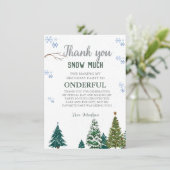 Carte d'anniversaire du Merci de Flamme de neige e (Debout devant)