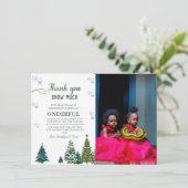 Carte d'anniversaire du Merci de Flamme de neige e (Debout devant)