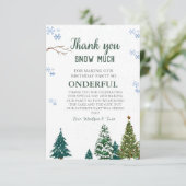 Carte d'anniversaire du Merci de Flamme de neige e (Debout devant)