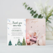 Carte d'anniversaire du Merci de Flamme de neige e (Debout devant)