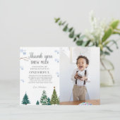 Carte d'anniversaire du Merci de Flamme de neige e (Debout devant)