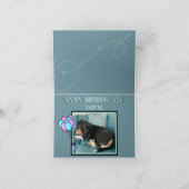Carte d'Anniversaire du mignon Basset sur "Chien Y (Intérieur)